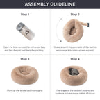 Calming Donut Bed for Dogs and Cats