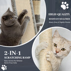 Large Multi-Level Cat Tree Tower – 68–81 Inch Tall Cat Condo with 2 Condos, 3 Plush Perches, Scratching Posts & Cat Hair Brush