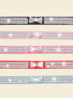 1pc Shiny Rhinestone Collar Leather Dog Collar Crystal Diamond Pet Collar, For Small And Medium Dogs