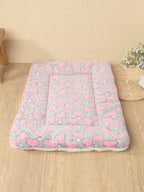 1pc Polyester Star & Heart Breathable Washable Thick Pet Bed Mat For Medium-Small Cats & Dogs, All Seasons (Teddy/Bichon Frise)