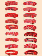 5pcs Random Pattern Dog And Cat Collar With Bell, Cute Cartoon Decorative Collar