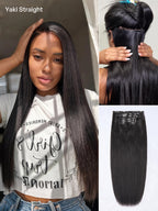 Straight / Body Wave / Kinky Curly / Yaki Straight / Kinky Straight / Messy Curly Clip in Hair Extensions Real Human Hair Pieces 135g 9pcs / 7pcs with Free Gift