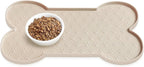 Dog Food Mat Anti-Slip Silicone Dog Bowl Mat Thicker Pet Placemat Waterproof Cat Feeder Pad with Raised Edge Puppy Kitten Feeding Mats Suitable Small Medium-Sized Dogs Cats Eating Tray