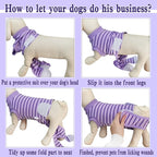Dog Recovery Suit, Surgical Recovery Suit for Male Female Dogs Cats Spayed Onesie After Surgery, Dog Post Surgery Suit Anti Licking & Biting Surgical Shirt with Pee Hole，Purple Medium