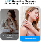 Electric Scalp Massager Head Massager Scalp Stress Relax, Portable Handheld Head Massager with Kneading, Vibration Modes and Deep Clean Care - Gift for Men, Women Dad Mom Green