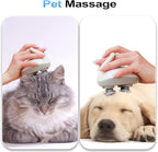 Electric Scalp Massager Head Massager Scalp Stress Relax, Portable Handheld Head Massager with Kneading, Vibration Modes and Deep Clean Care - Gift for Men, Women Dad Mom Green