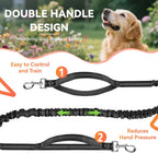 Hands Free Dog Leash with Waist Belt & Adjustable Multi-Function 9.8FT Long Dog Lead, Heavy Duty Waist Leash for Running, Walking, Jogging and Hiking