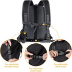 WOYYHO Pet Dog Carrier Backpack Small Dog Front Backpack Ventilated Dog Carrier Back Pack with Storage Pockets, Adjustable Straps & Safety Belt for Travel Hiking Outdoor (Size M: 5-9 lbs, Black)