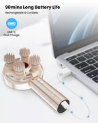 Cordless Handheld Scalp Massager with 8 Silicone Claws - 4507