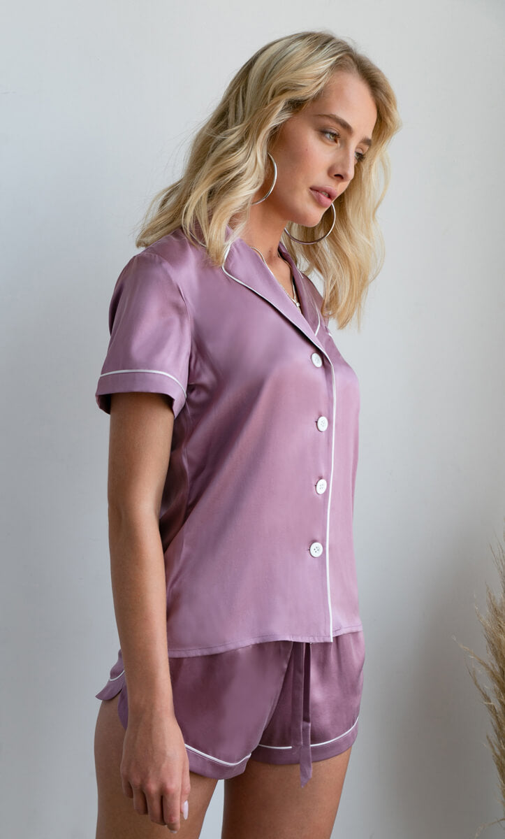 Amore Silk Pajamas - Shorts