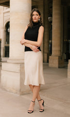 Andrea Cashmere Turtleneck Tank