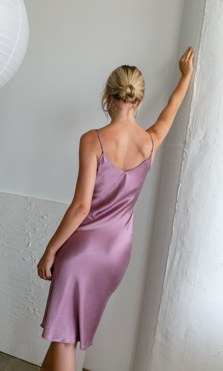 Angelina Silk Slip Dress