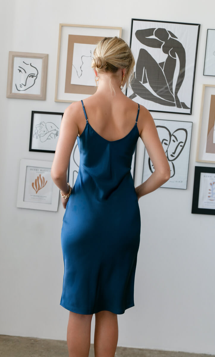 Angelina Silk Slip Dress