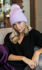 Cable-Knit Cashmere Beanie