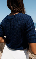 Cassandra Cable Sweater - Silk & Cashmere