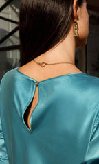 Claudia Silk Cowl Neck Blouse