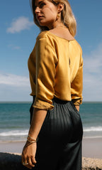 Claudia Silk Cowl Neck Blouse