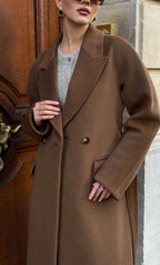 Raphaella Double-Breasted Cashmere Coat