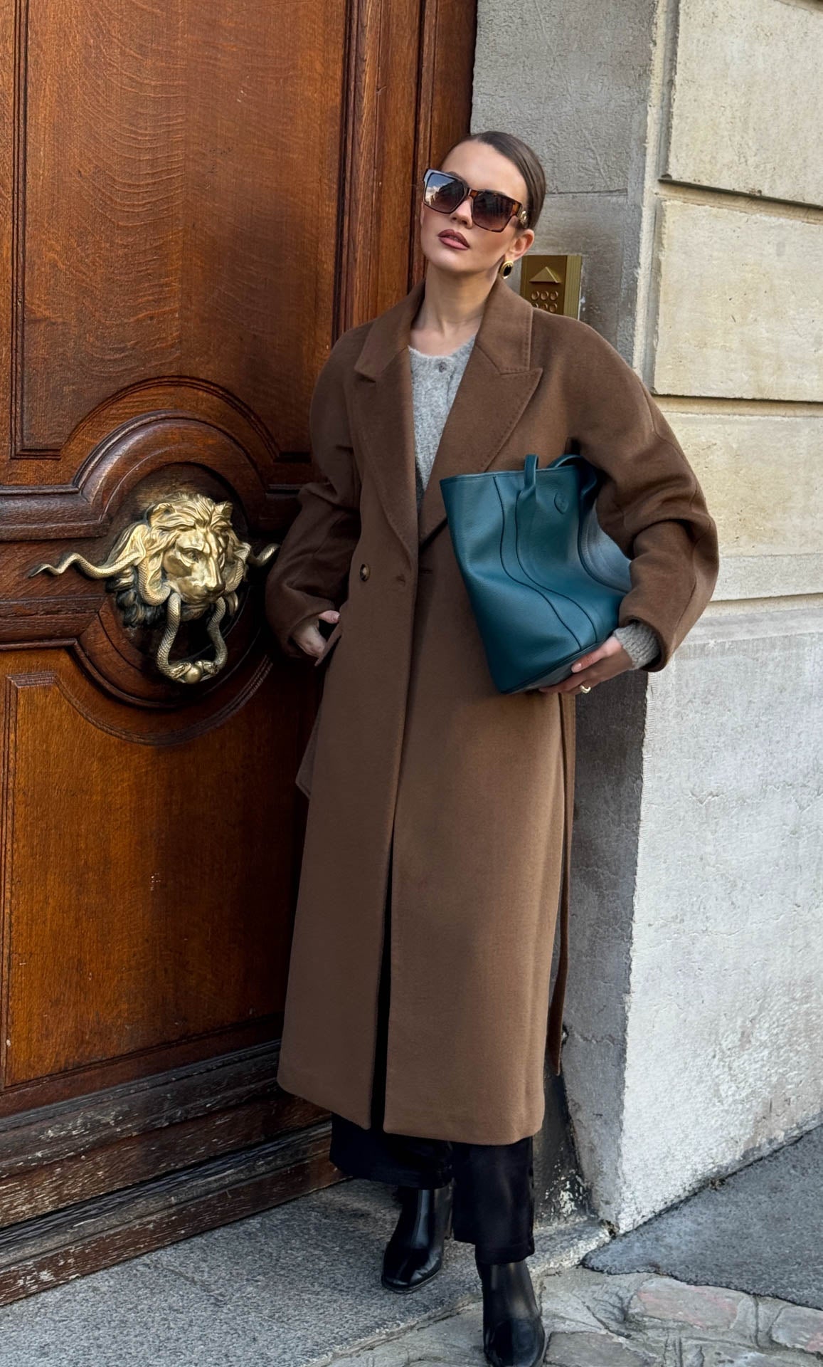 Raphaella Double-Breasted Cashmere Coat