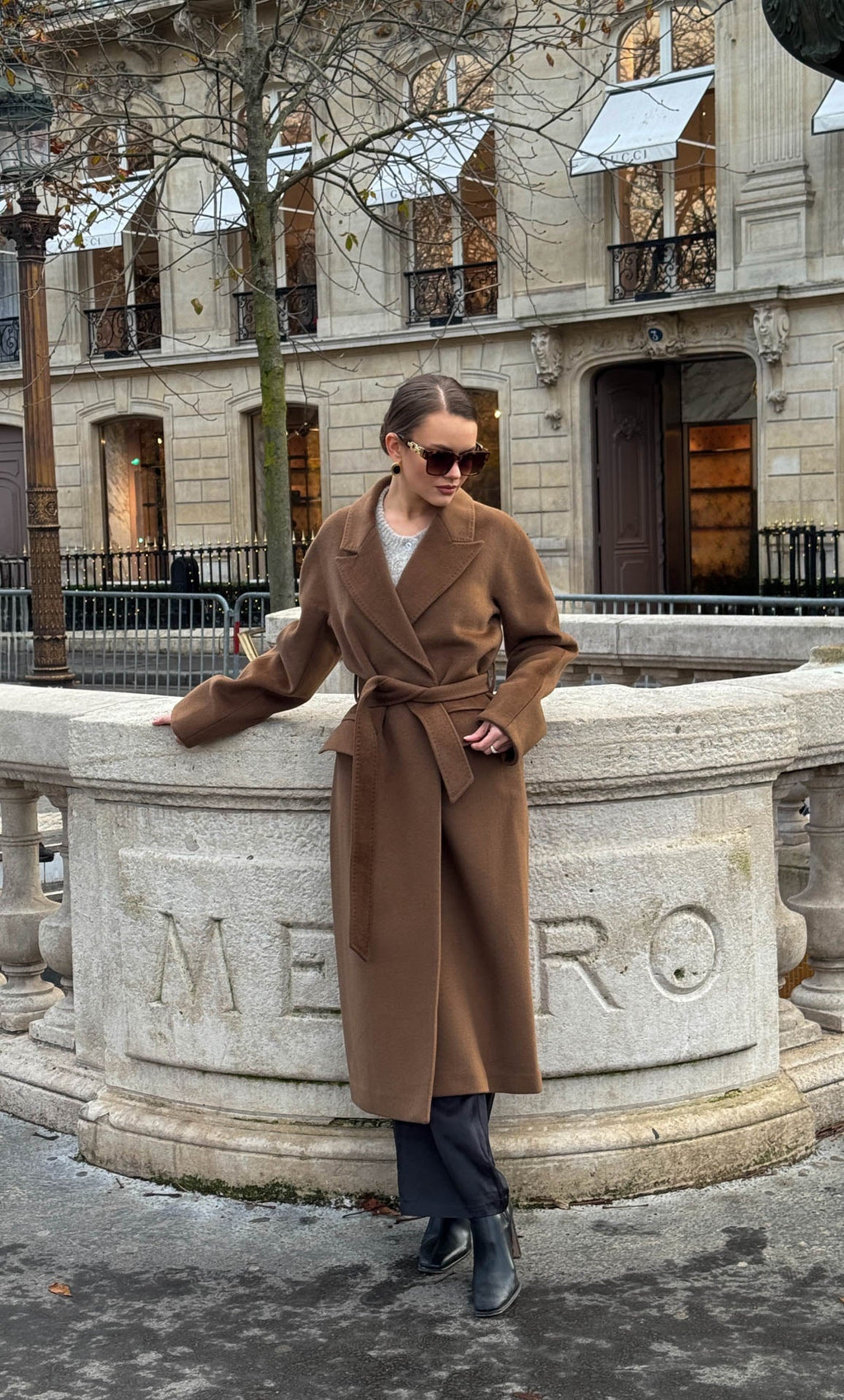 Raphaella Double-Breasted Cashmere Coat