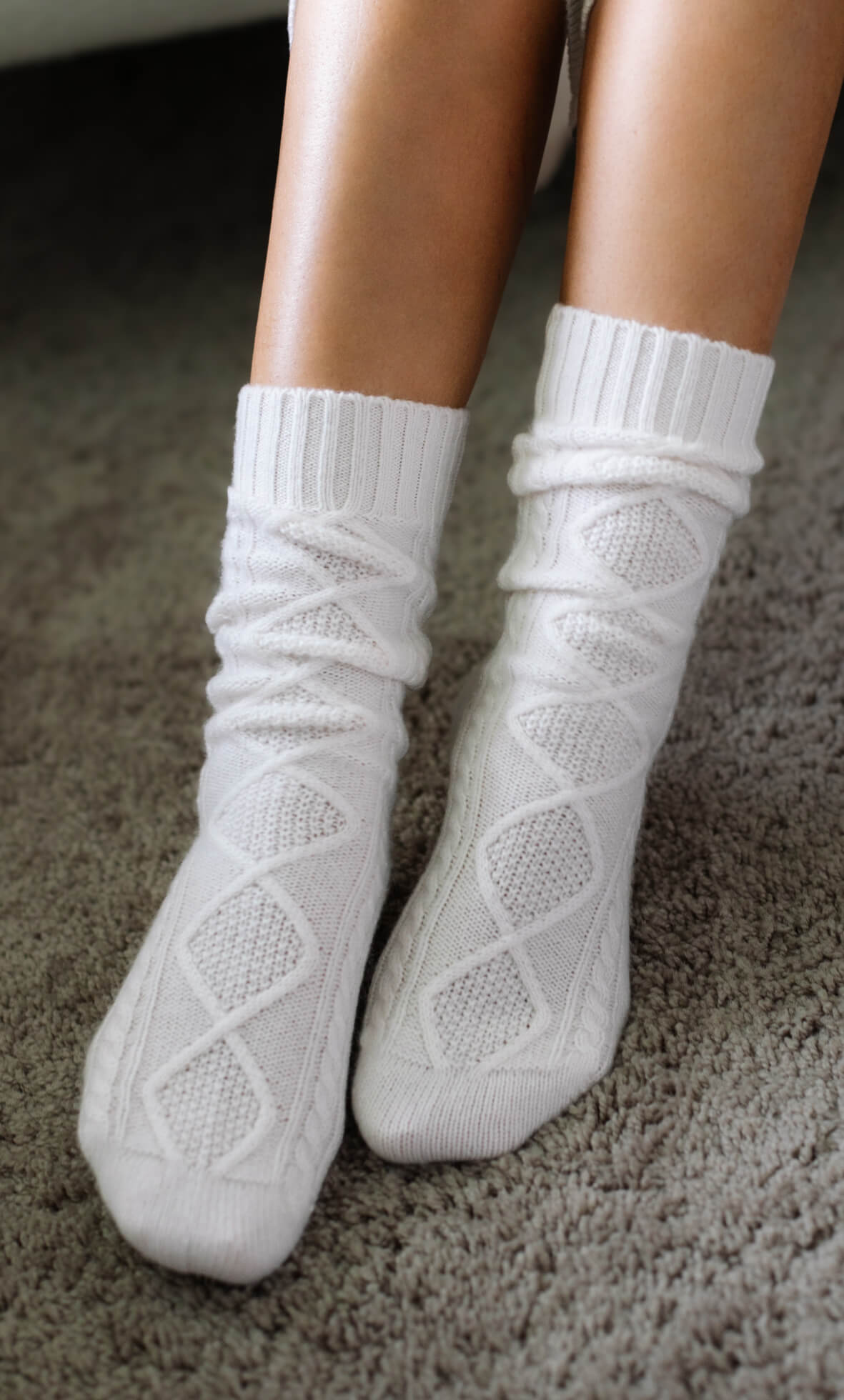 Diamond Cashmere Socks