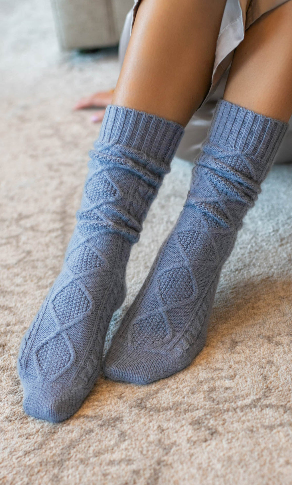 Diamond Cashmere Socks
