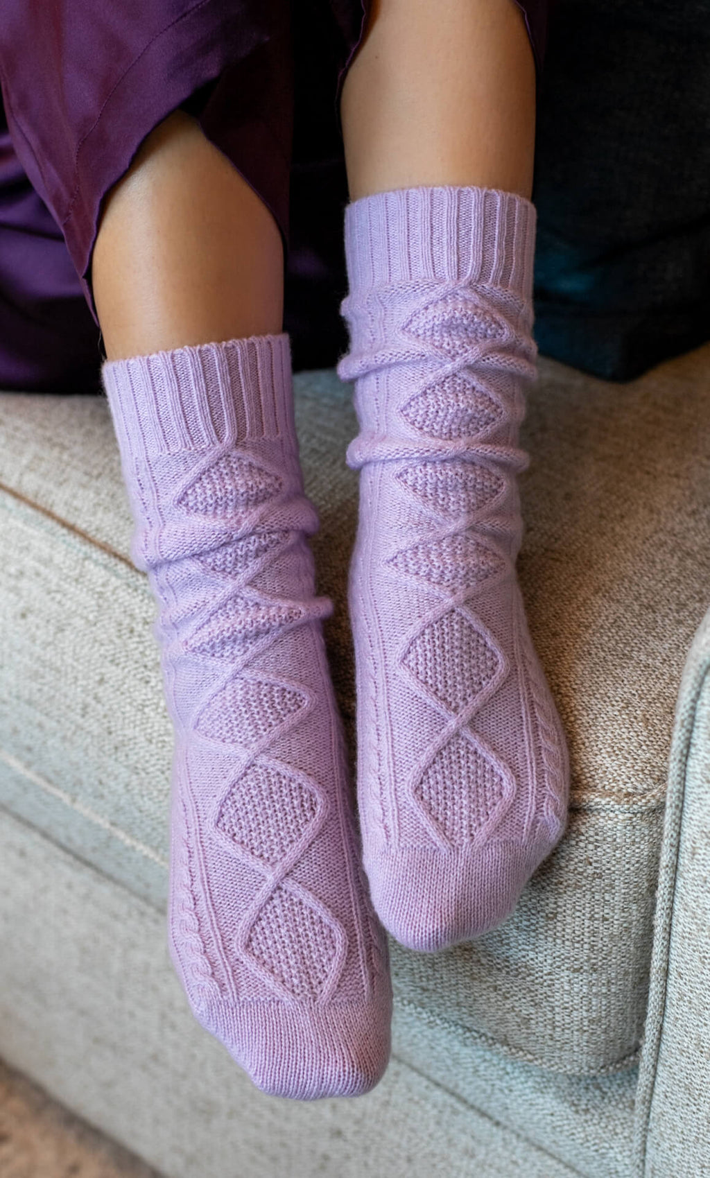 Diamond Cashmere Socks