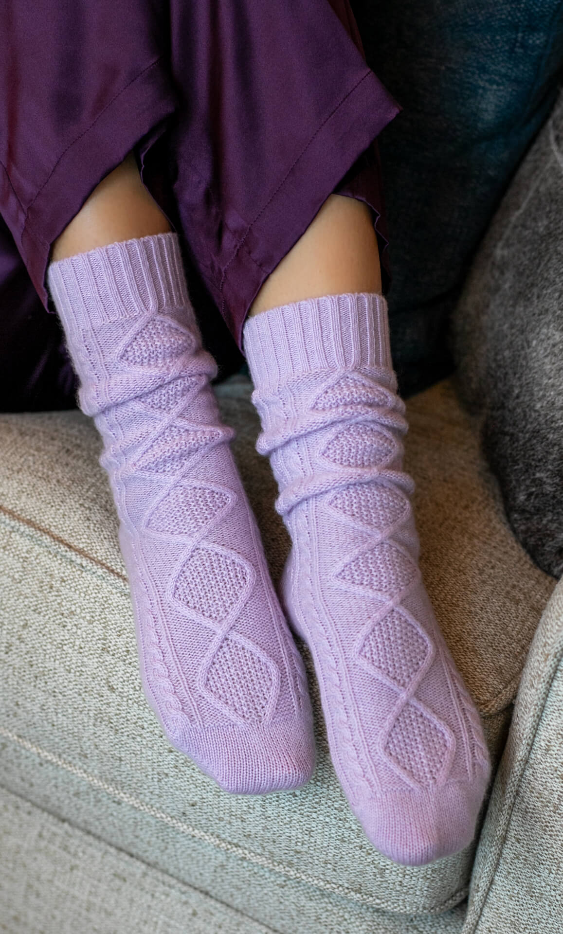 Diamond Cashmere Socks