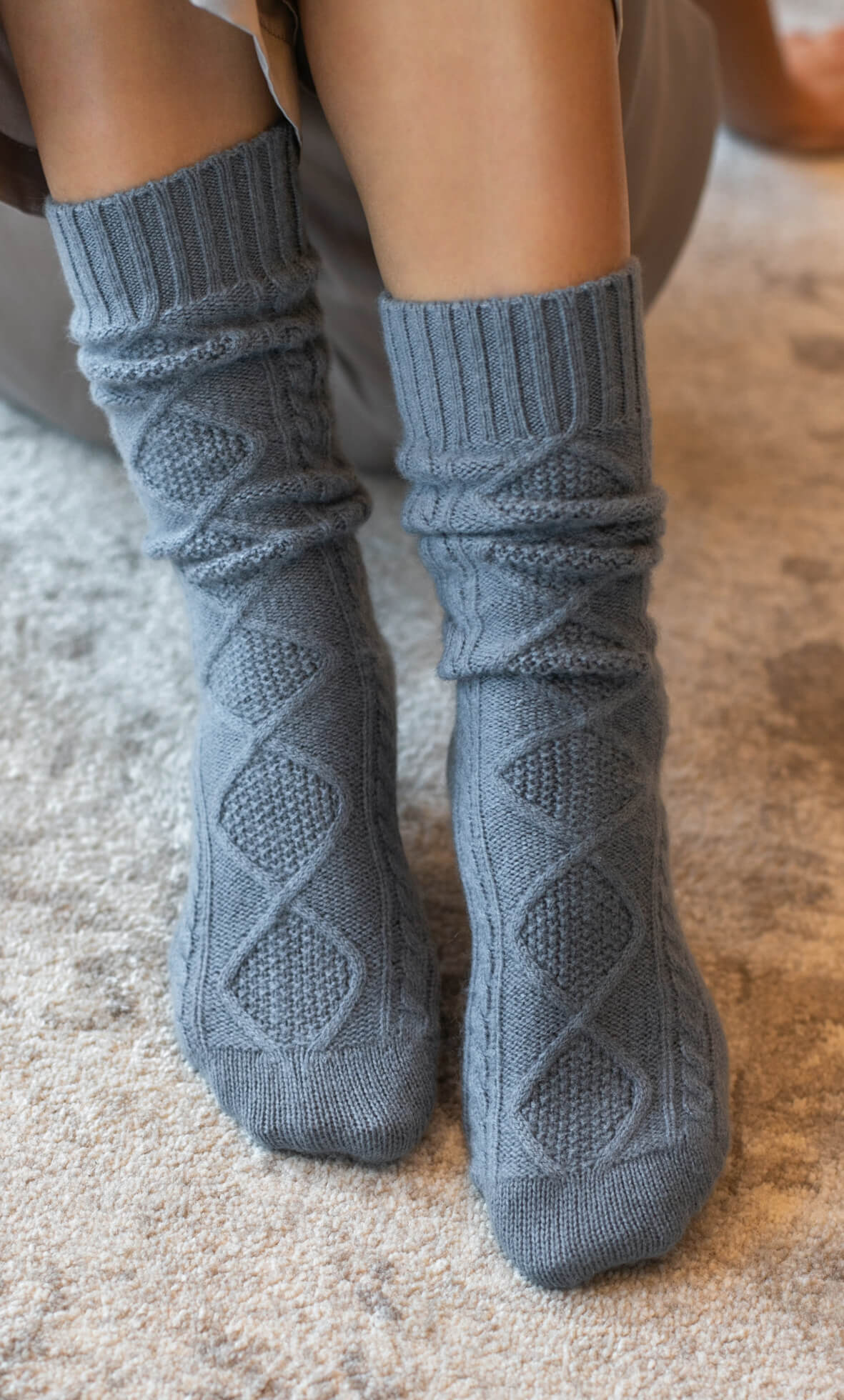 Diamond Cashmere Socks