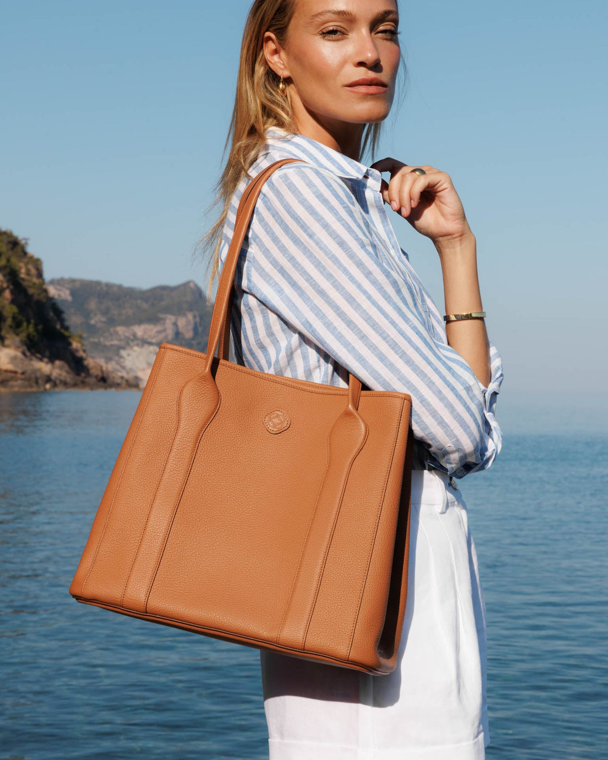 Madame Italian Leather Tote Bag