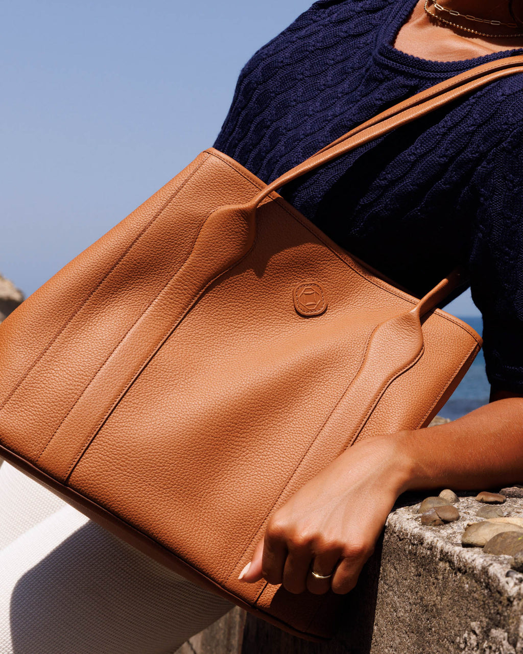 Madame Italian Leather Tote Bag