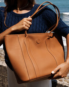 Madame Italian Leather Tote Bag