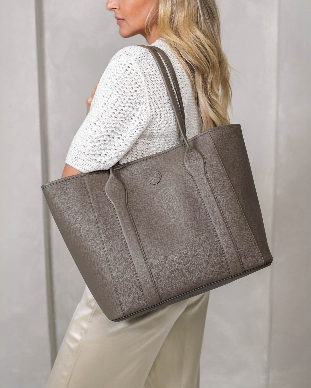 Madame Italian Leather Tote Bag