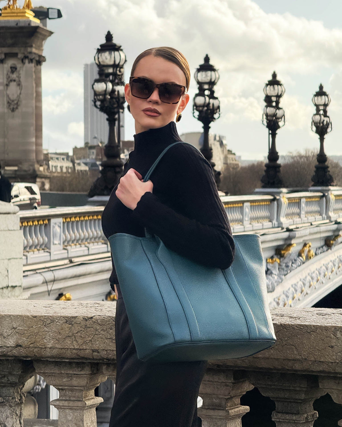 Madame Italian Leather Tote Bag