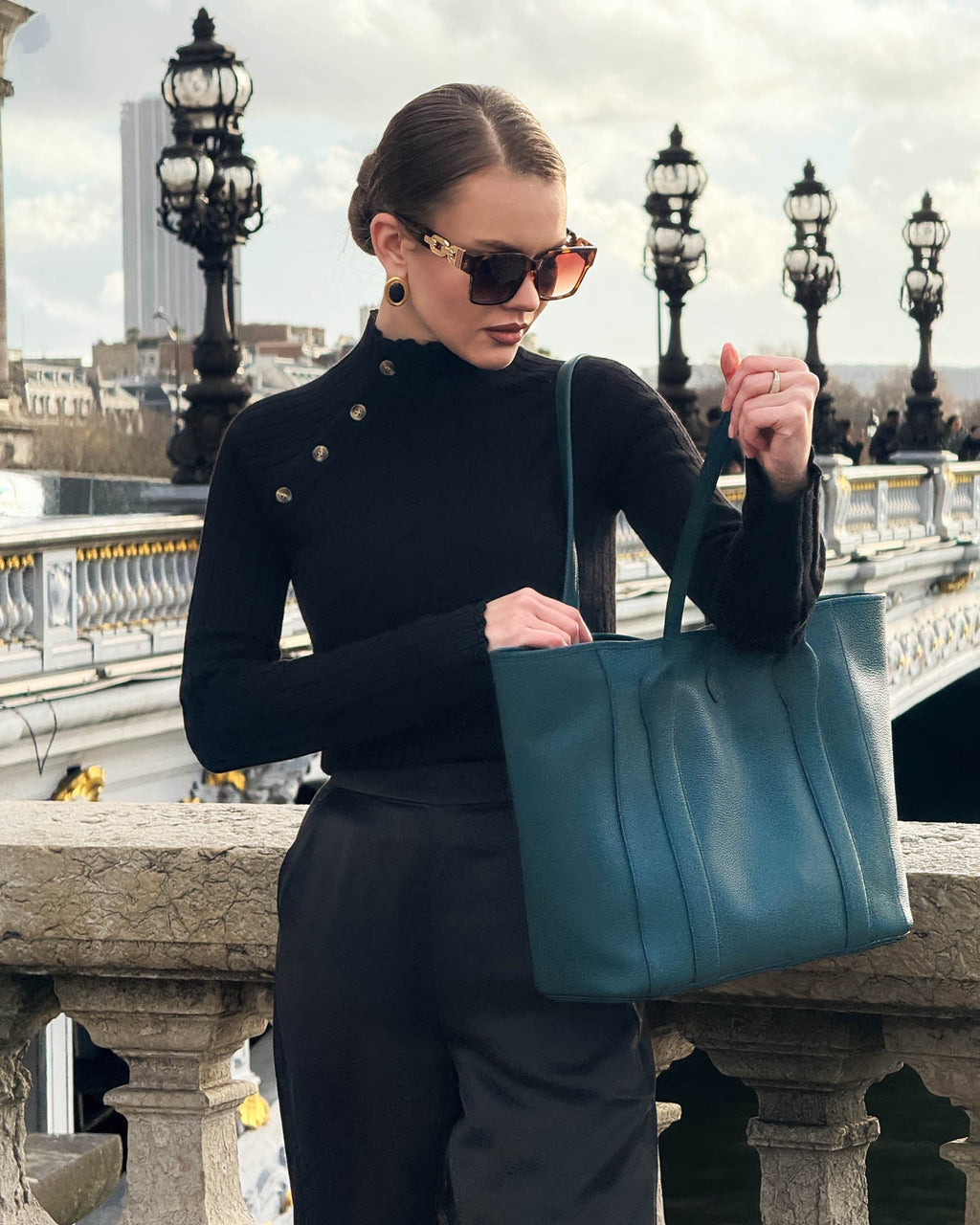 Madame Italian Leather Tote Bag