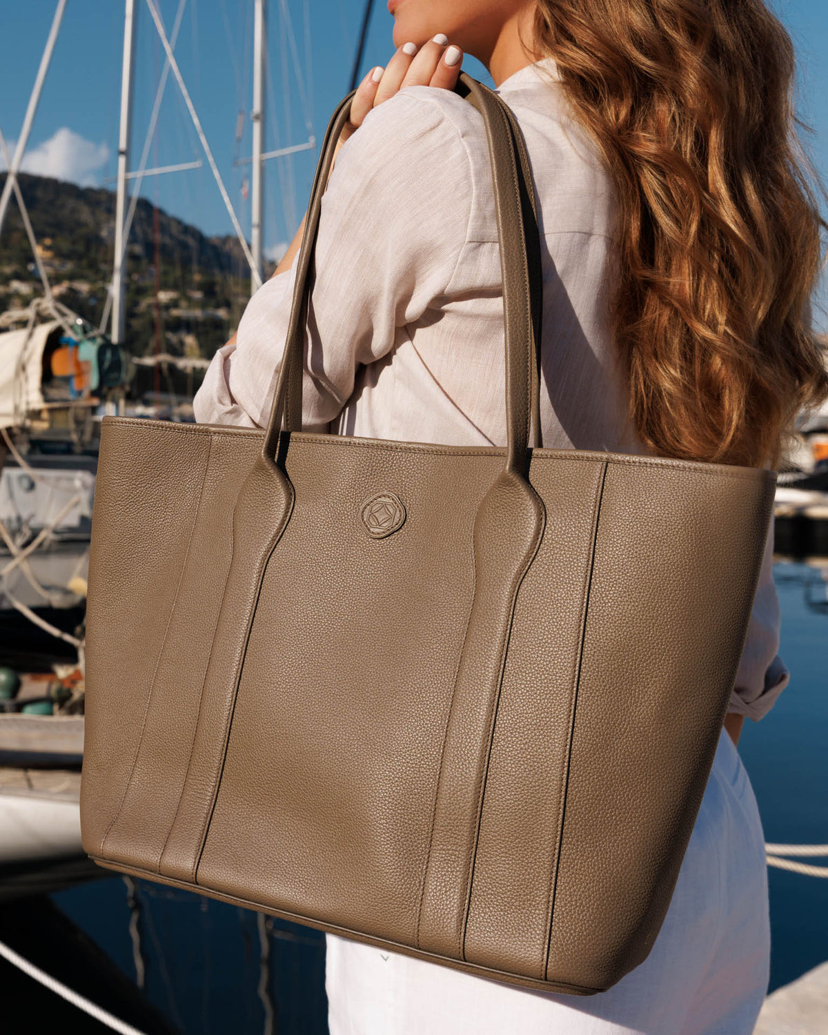 Madame Italian Leather Tote Bag