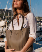 Madame Italian Leather Tote Bag