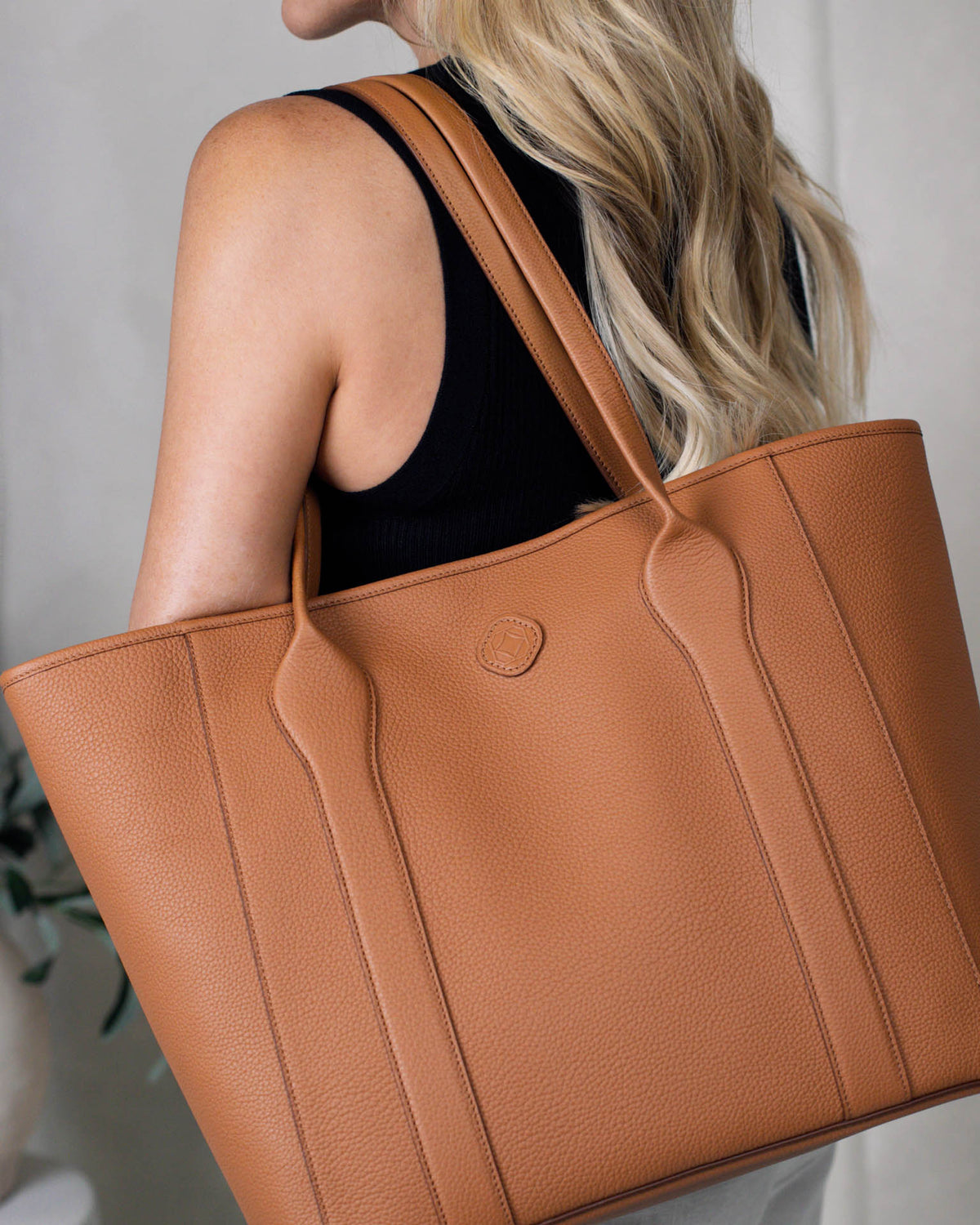 Madame Italian Leather Tote Bag