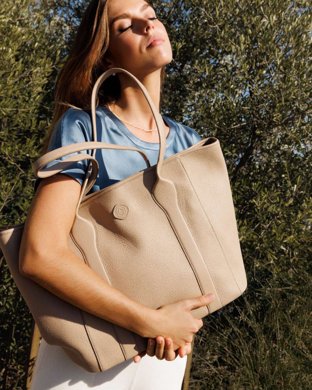 Madame Italian Leather Tote Bag