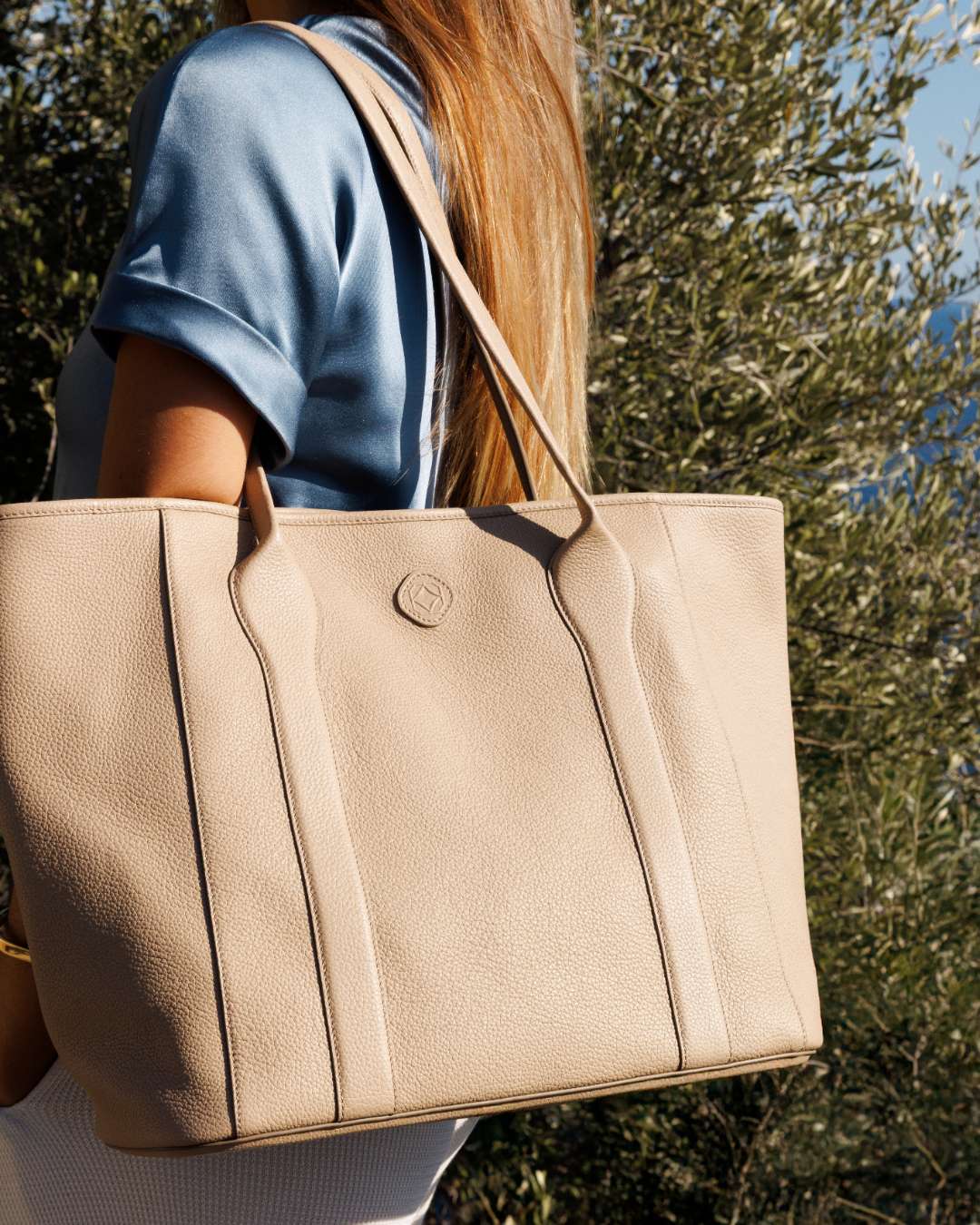 Madame Italian Leather Tote Bag