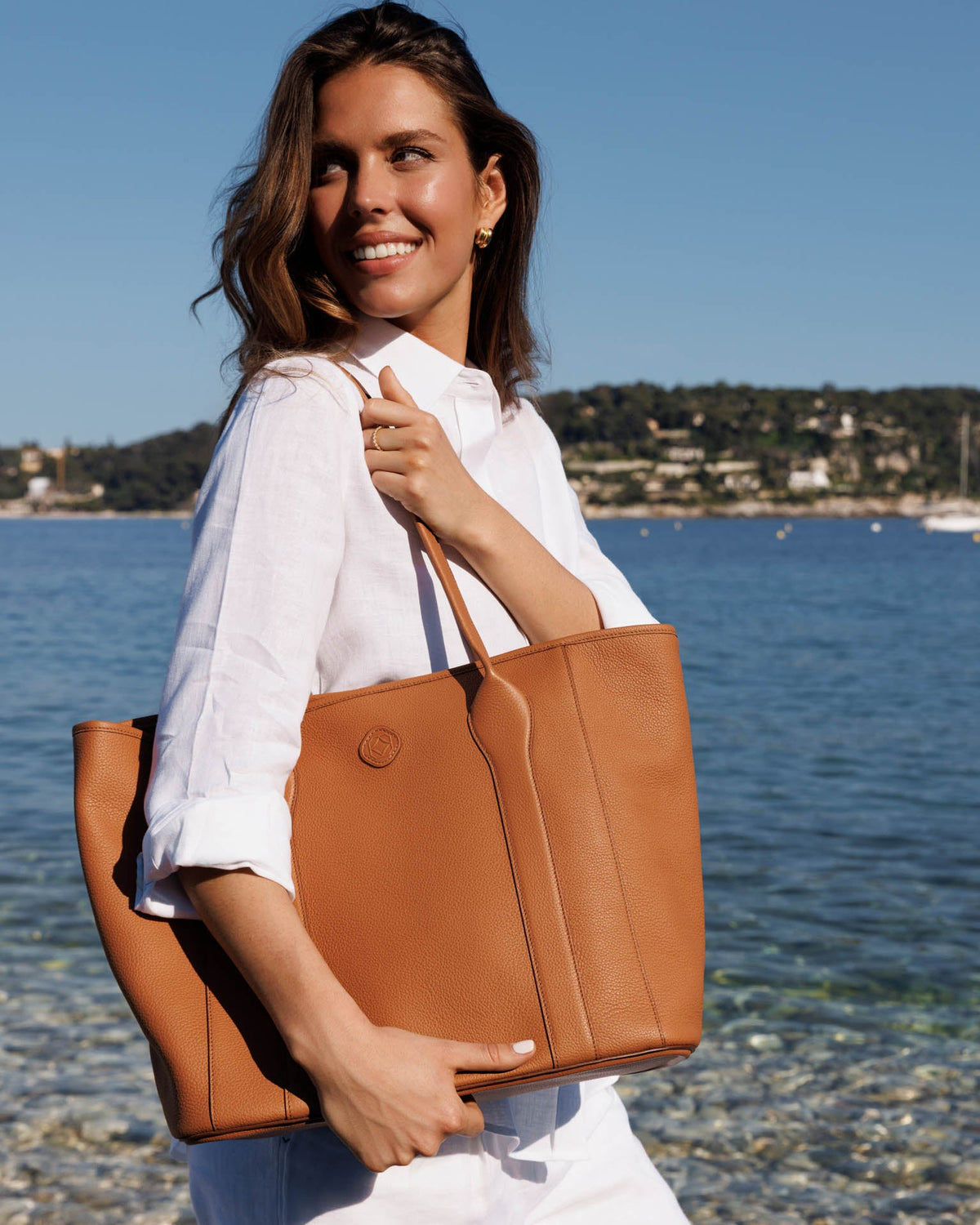 Madame Italian Leather Tote Bag