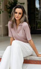 Mara Silk Knit Polo