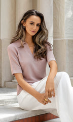 Mara Silk Knit Polo