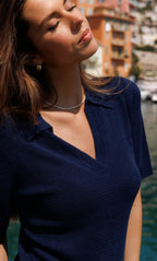 Mara Silk Knit Polo