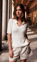 Mara Silk Knit Polo