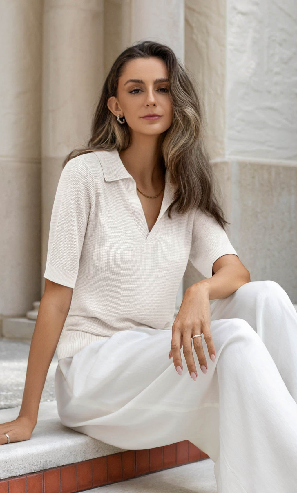 Mara Silk Knit Polo