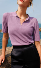 Mara Silk Knit Polo