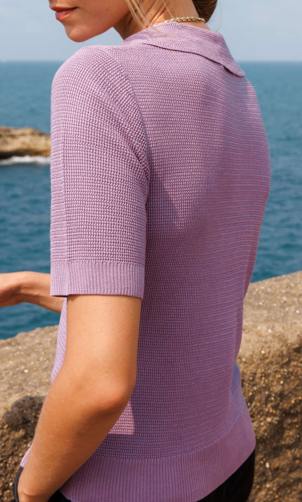 Mara Silk Knit Polo