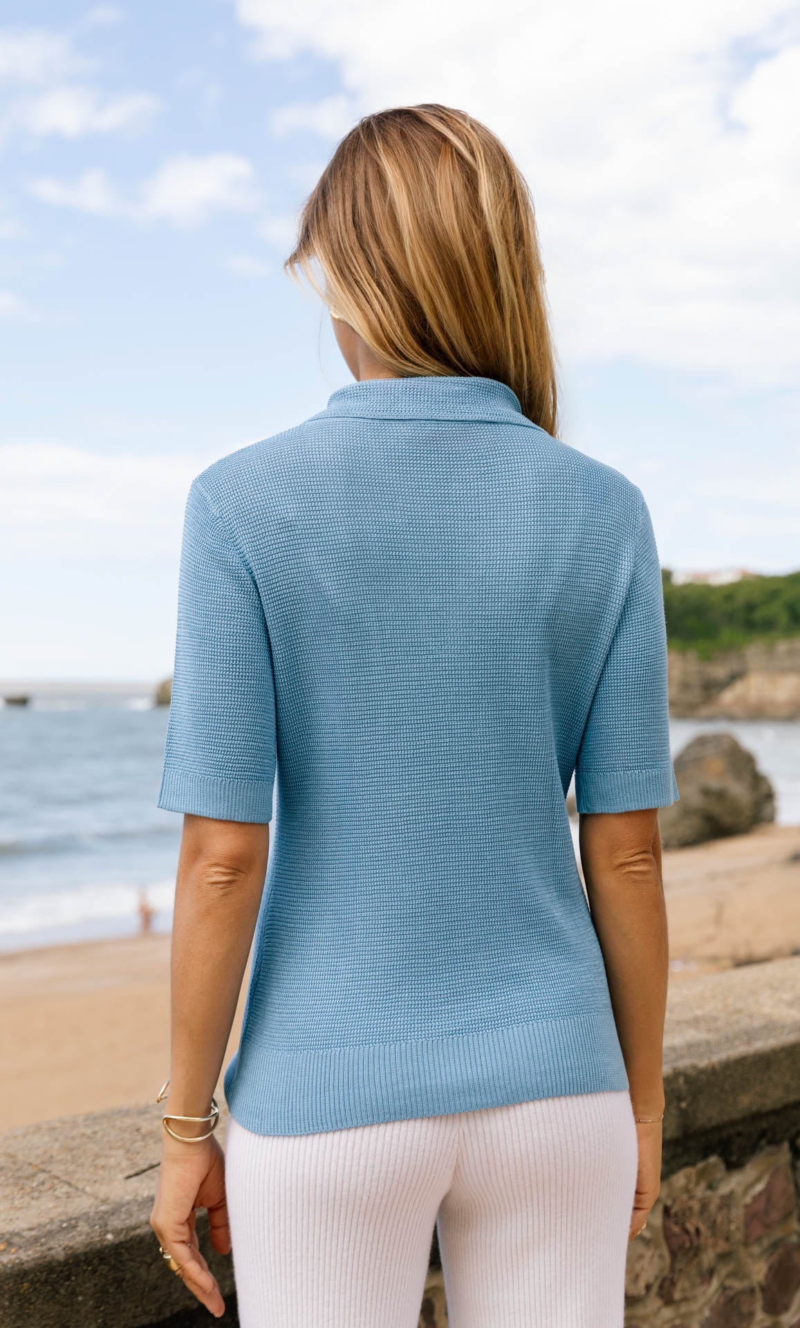 Mara Silk Knit Polo