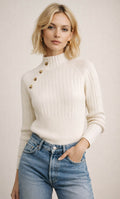 Mia Cashmere Mock Neck Sweater